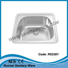 Single Bowl Stainless Steel Kitchen Sink (RS2301)